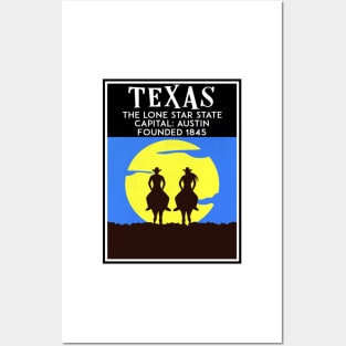 Texas The Lone Star State Travel Austin Dallas Houston Fort Worth El Paso Posters and Art